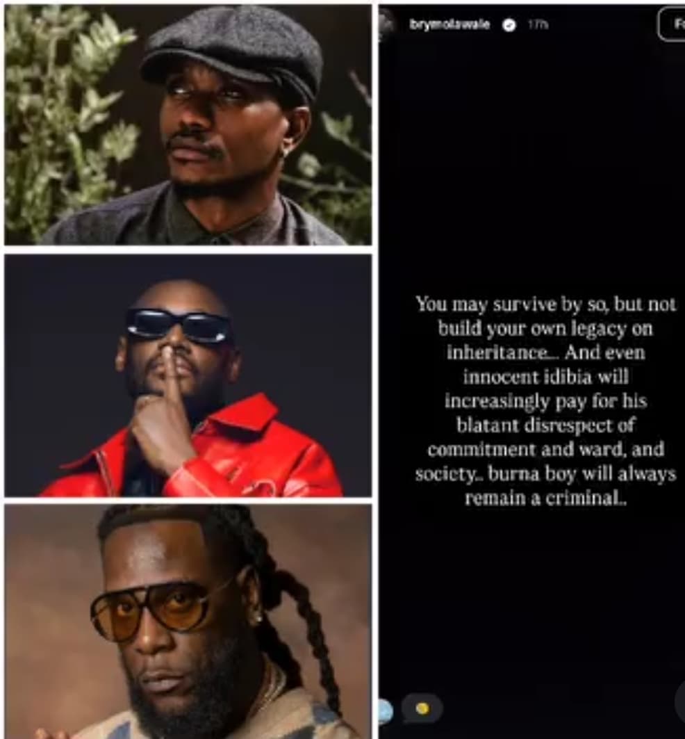 Brymo Appears to Aim Cryptic Remarks at Burna Boy and 2Baba